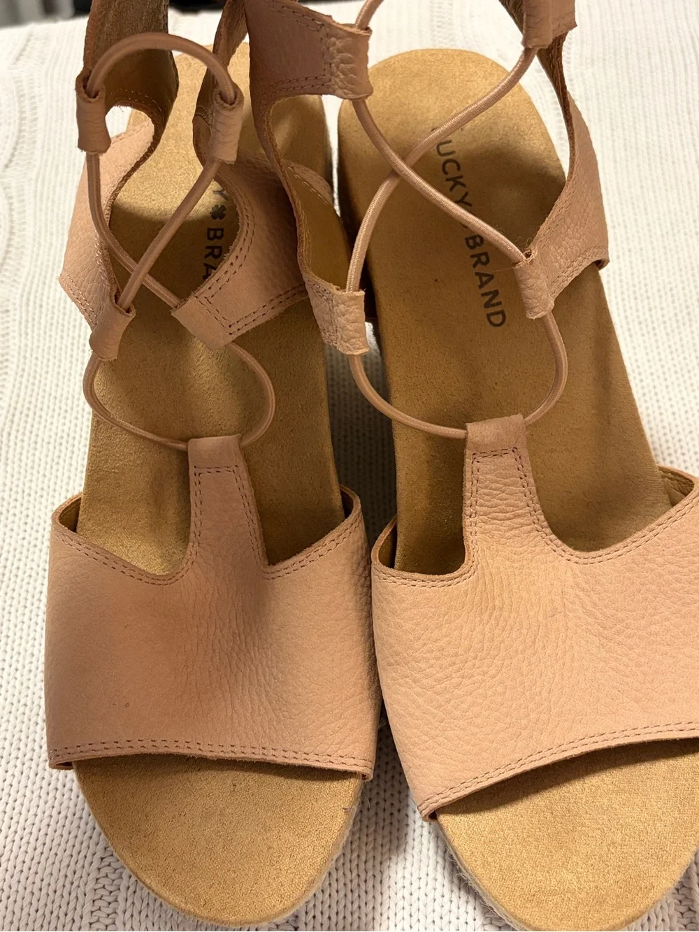 Women's Lucky Brand Yejida Espadrille Wedge 8.5 Maple Sugar